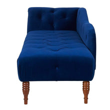 Load image into Gallery viewer, Elle Chesterfield Suede Lounger in Blue Color
