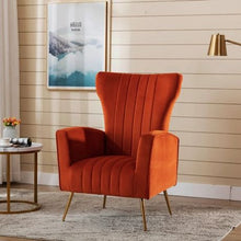 Load image into Gallery viewer, Timeless Winged Throne Wing Chair
