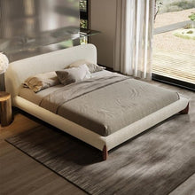 Load image into Gallery viewer, Amara Upholstered Bed Without Storage In Towel Suede Fabric
