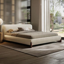 Load image into Gallery viewer, Amara Upholstered Bed Without Storage In Towel Suede Fabric

