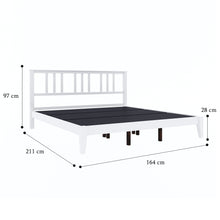 Load image into Gallery viewer, Golden Mayer Rattle Pod Solid Wood Queen Size Bed in White Color
