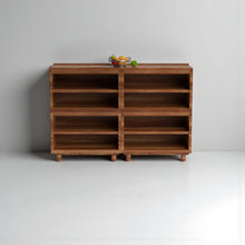 Load image into Gallery viewer, Stava Modular Shelving System | Solid Walnut/Teak/Oak Wood (4x2) | 5.5 Feet Length

