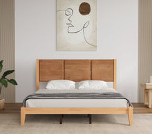 Load image into Gallery viewer, Golden Mayer Hypericum Solid Wood Queen Size Bed in Walnut Color
