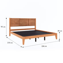 Load image into Gallery viewer, Golden Mayer Hypericum Solid Wood King Size Bed in Walnut Color
