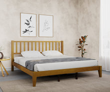 Load image into Gallery viewer, Golden Mayer Rohira Solid Wood King Size Bed in Walnut Color
