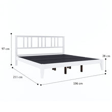 Load image into Gallery viewer, Golden Mayer Rattle Pod Solid Wood King Size Bed in White Color

