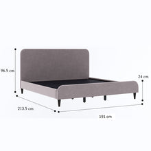 Load image into Gallery viewer, Golden Mayer Plumeria Solid Wood King  Size Bed Upholstered
