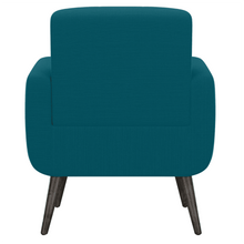 Load image into Gallery viewer, Keflavik Mid-century Peacock Blue Linen Arm Chair

