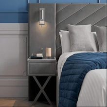 Load image into Gallery viewer, Baxton Comfy Upholstered Bed With Manual Storage and Side Tables In Suede (With Out Light)
