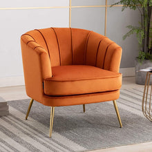 Load image into Gallery viewer, Cozy Couch Accent Chair in Orange Color
