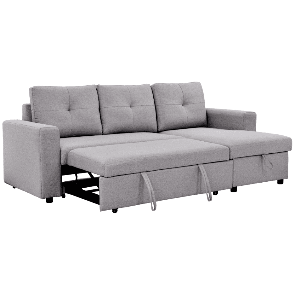 Roxy L-Shaped Sectional Storage Sofa Cum Bed