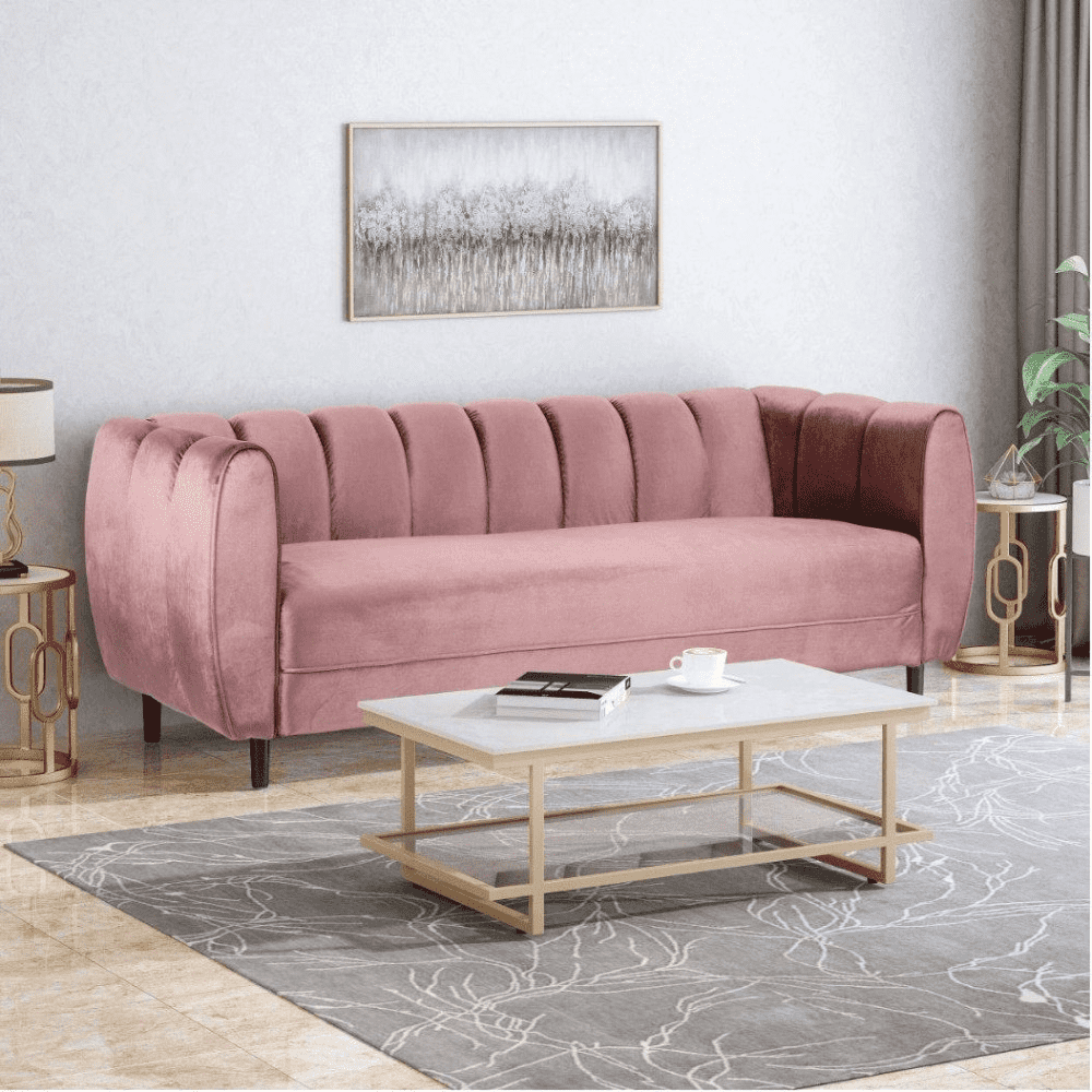 Bobran Modern Sofa Set in Suede