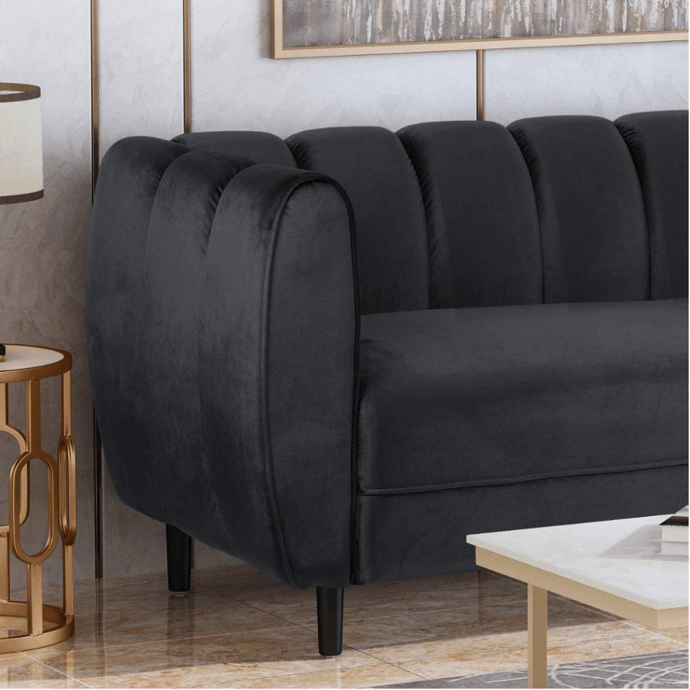 Bobran Modern Sofa Set in Suede