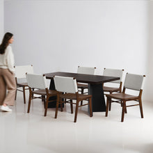 Load image into Gallery viewer, Alejandro-Manor Textured Walnut Dining Table Set - 6 &amp; 8 Seater/ All sizes
