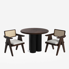 Load image into Gallery viewer, Amor-Pierre Textured Walnut Dining Table Set -  2, 4 &amp; 6 Seater/ All sizes
