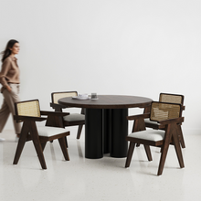 Load image into Gallery viewer, Amor-Pierre Textured Walnut Dining Table Set -  2, 4 &amp; 6 Seater/ All sizes
