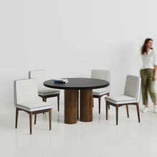 Load image into Gallery viewer, Amor-Lidia Textured Black Dining Table Set with Premium Trimming -  2, 4 &amp; 6 Seater/ All sizes
