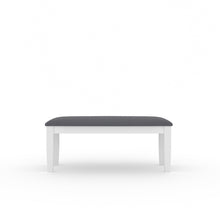 Load image into Gallery viewer, Golden Mayer Elderberry Solid Rubber Wood 1-Cushioned Fabric Dining Bench in White Finish
