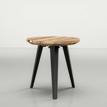 Load image into Gallery viewer, Side Table - Solid teak &amp; Black Legs
