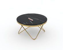 Load image into Gallery viewer, Clos Coffee Table with Black Engineered Marble Top
