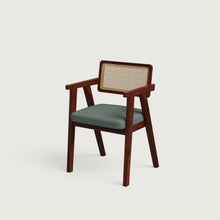 Load image into Gallery viewer, Bob Rattan Chair - Set of Two - Mahogany in Sheesham and Slate Grey Seats
