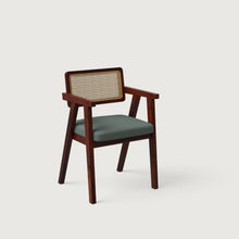Load image into Gallery viewer, Bob Rattan Chair - Set of Two - Mahogany in Sheesham and Slate Grey Seats

