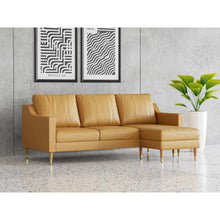 Load image into Gallery viewer, Lore Sofa | L-Shaped Sectional with Chaise | Italian Leather Sofa (7 feet)
