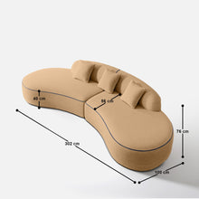 Load image into Gallery viewer, Francisco Curvy Sectional Sofa - 119"
