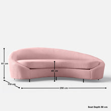 Load image into Gallery viewer, Cortez Curvy Large 3 Seater Sofa - 102"
