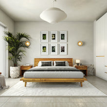 Load image into Gallery viewer, Bon Bed - Solid Teak/Walnut/Oak Wood (King)
