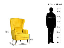 Load image into Gallery viewer, Lush Lavender Back Wing Chair Premium Suede
