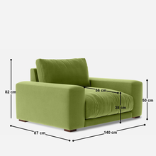 Load image into Gallery viewer, Derek 1 Seater Love Seat Sofa - 55"
