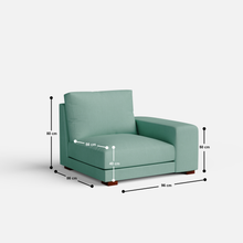 Load image into Gallery viewer, Derek modular 2 seater sofa - 75.6"
