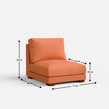 Load image into Gallery viewer, Derek modular right arm 4 seater sofa with ottoman - 133.5" | 62" Left chaise
