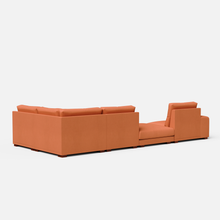 Load image into Gallery viewer, Derek modular right arm 4 seater sofa with ottoman - 133.5" | 62" Left chaise

