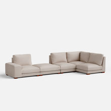 Load image into Gallery viewer, Derek modular right arm 4 seater sofa with ottoman - 133.5" | 62" Left chaise
