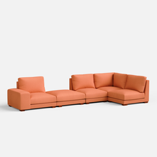 Load image into Gallery viewer, Derek modular right arm 4 seater sofa with ottoman - 133.5" | 62" Left chaise
