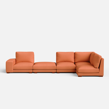 Load image into Gallery viewer, Derek modular right arm 4 seater sofa with ottoman - 133.5" | 62" Left chaise

