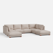 Load image into Gallery viewer, Derek Modular U- Shaped sofa with ottoman - 62" Left Chaise with 34" Ottoman | 123" Middle | 62" Right Chaise with 34" Ottoman
