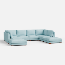 Load image into Gallery viewer, Derek Modular U- Shaped sofa with ottoman - 62" Left Chaise with 34" Ottoman | 123" Middle | 62" Right Chaise with 34" Ottoman
