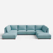 Load image into Gallery viewer, Derek Modular U- Shaped sofa with ottoman - 62" Left Chaise with 34" Ottoman | 123" Middle | 62" Right Chaise with 34" Ottoman
