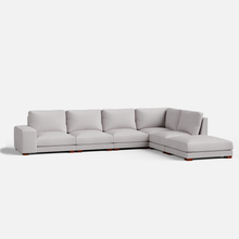 Load image into Gallery viewer, Derek modular right arm 5 seater sofa with ottoman - 127.5" | 61.6" Left chaise with 34" Ottoman
