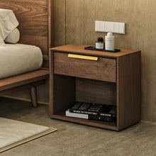 Load image into Gallery viewer, Filo Bedside Table | Solid Walnut/Teak/Oak Wood | 1.5 Feet Length
