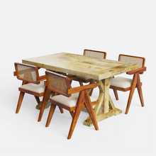 Load image into Gallery viewer, Gable Large Dining Table with Pierre Chairs - 4, 6 &amp; 8 Seater/ All sizes
