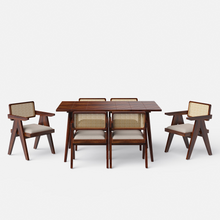 Load image into Gallery viewer, Helena-Pierre Provincial Teak Dining Table Set - 6 Seater/150 cm
