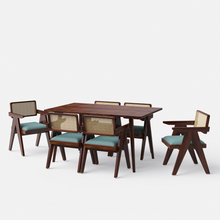 Load image into Gallery viewer, Helena-Pierre Provincial Teak Dining Table Set - 6 Seater/150 cm
