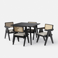 Load image into Gallery viewer, Helena-Pierre Black Dining Table Set -  4, 6 Seater - All Sizes

