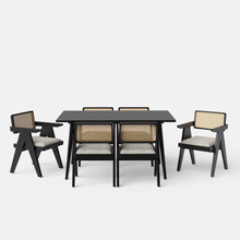 Load image into Gallery viewer, Helena-Pierre Black Dining Table Set -  4, 6 Seater - All Sizes

