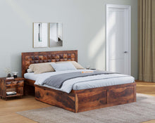 Load image into Gallery viewer, Nova Bed in Sheesham wood (8 options) - Queen Size
