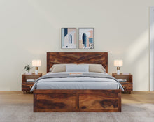 Load image into Gallery viewer, Chevora Bed in Sheesham wood (8 options) - Queen
